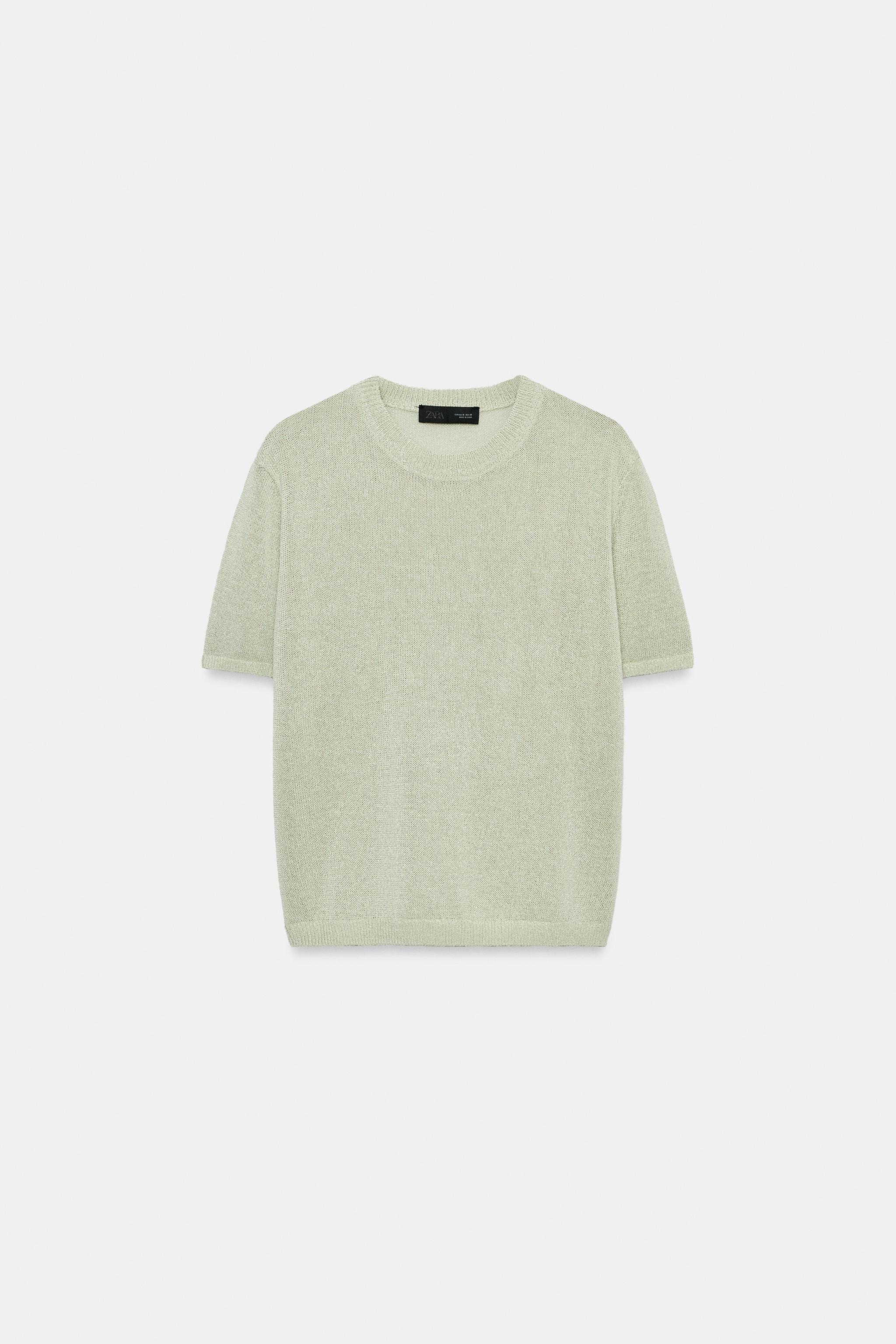 SHORT SLEEVE KNIT TOP